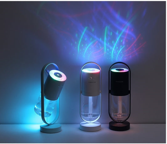Magic Shadow USB Air Humidifier with Projection Night Light – Ultrasonic Mini Mist Maker for Home, Car & Office