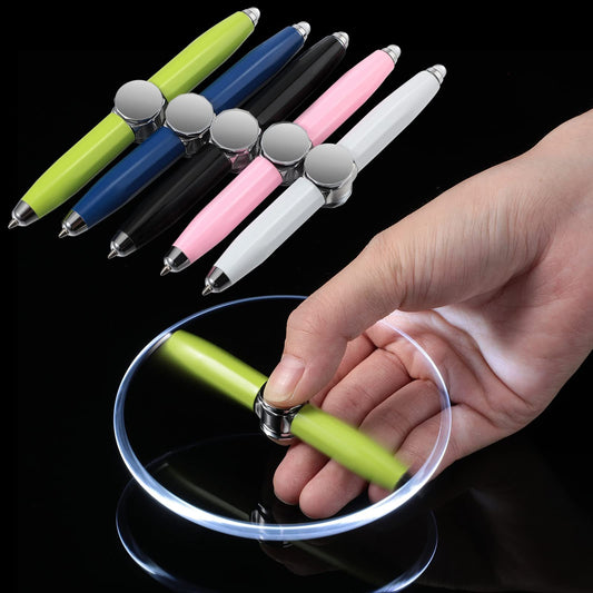 Fashion LED Spin Pen – Stress-Relief Gyro Ballpoint for Students & Professionals