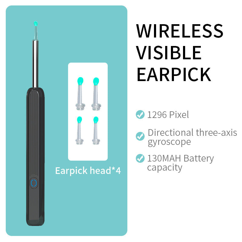 NE3 Wireless Otoscope Ear Cleaner with Camera & LED Light – Ear Wax Removal Tool for iPhone