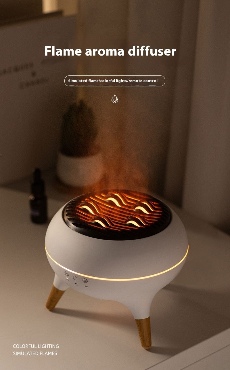 Lika Dow Creative Flame Mountain Aroma Diffuser – Ambient LED Mist Humidifier