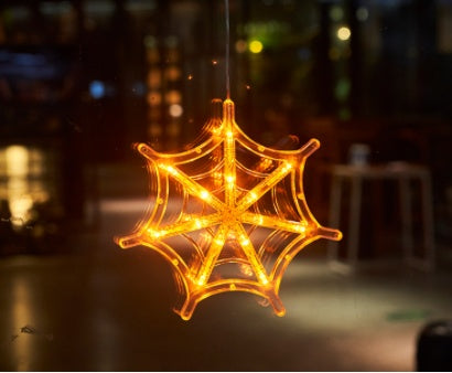 LED Halloween Hanging Lights – Ghost, Spider & Pumpkin Window Decorations for Party & Home