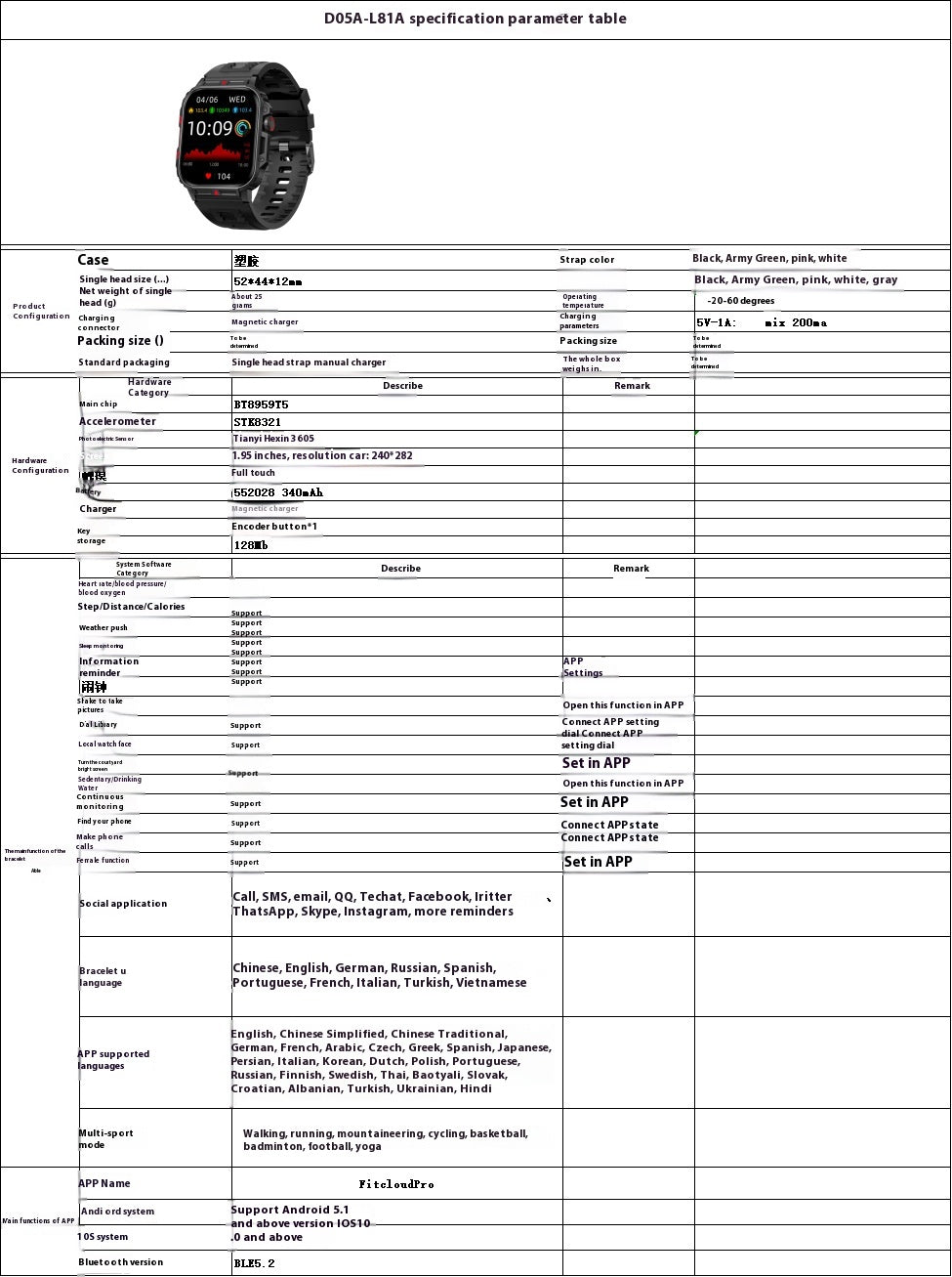 Smart Wireless Call Sport Step Counting Watch