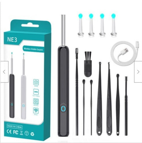 NE3 Wireless Otoscope Ear Cleaner with Camera & LED Light – Ear Wax Removal Tool for iPhone