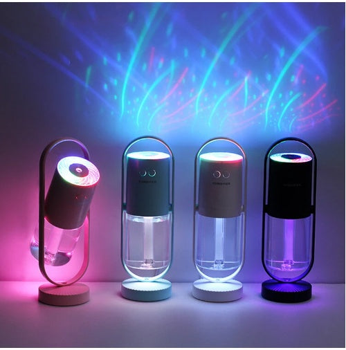 Magic Shadow USB Air Humidifier with Projection Night Light – Ultrasonic Mini Mist Maker for Home, Car & Office