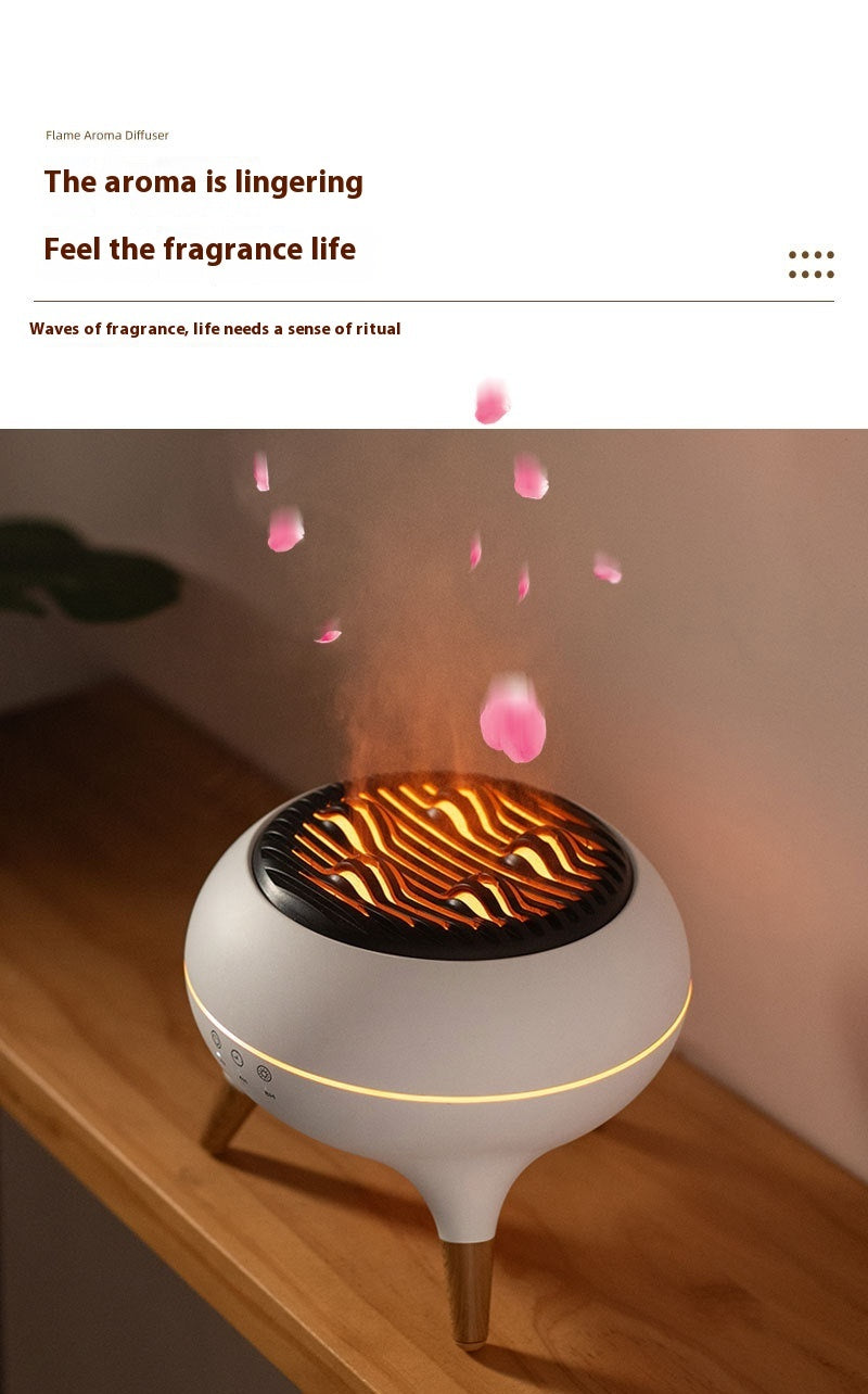Lika Dow Creative Flame Mountain Aroma Diffuser – Ambient LED Mist Humidifier