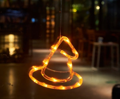 LED Halloween Hanging Lights – Ghost, Spider & Pumpkin Window Decorations for Party & Home