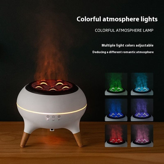 Lika Dow Creative Flame Mountain Aroma Diffuser – Ambient LED Mist Humidifier