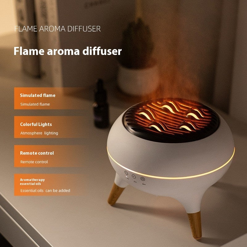 Lika Dow Creative Flame Mountain Aroma Diffuser – Ambient LED Mist Humidifier